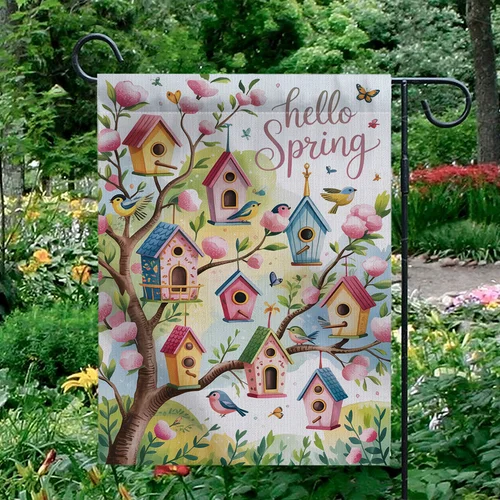 Welcome Garden Flag Vintage Sewing Machine Floral Yard Decor Outdoor House IIX yyi