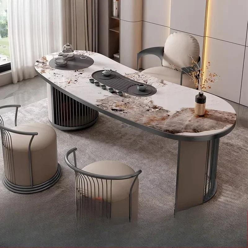 

Light luxury home balcony Kung Fu tea table and chair combination