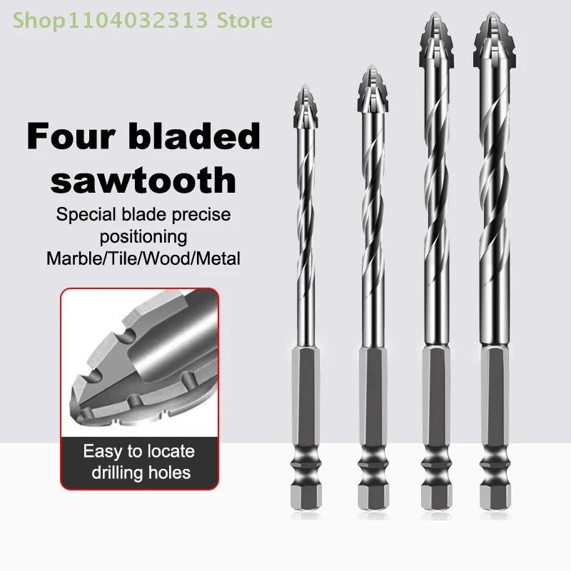 7pcTungsten الصلب مسننة مجموعة لقمة ثقب سيراميك بلاط بلاستيك سيراميك زجاج ملموسة مكونات الآلات الموسيقية الإلكترونية #1