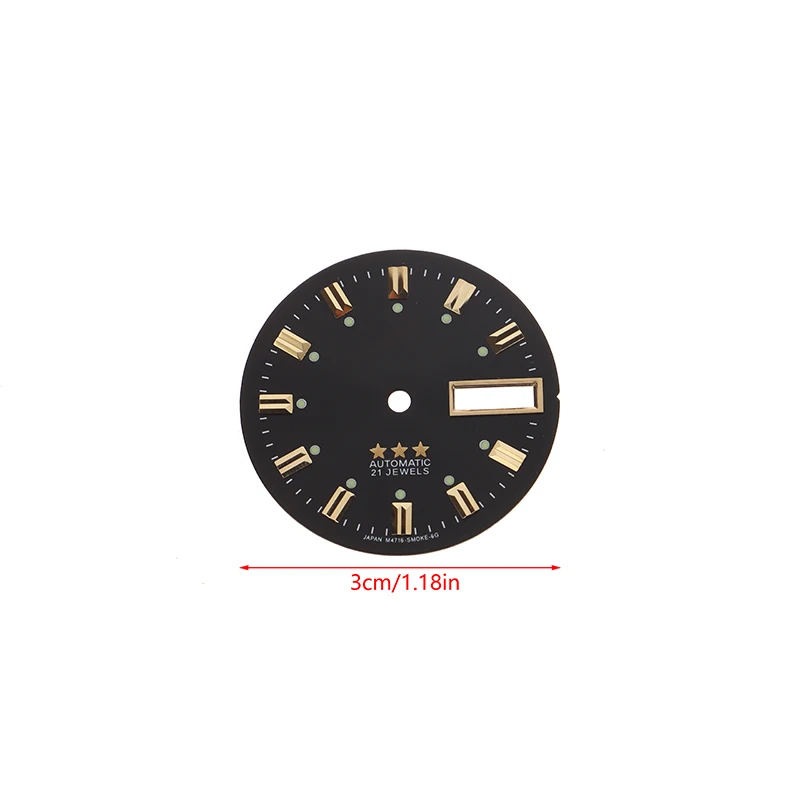 Vintage Watch Dial DIY Parts 3 Stars Dual Calendar Literal Men's Watch Accessories For 46941/46943 Movement view 6