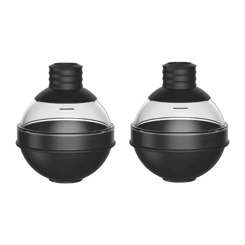  Pack of 2 Professional Ice Spheres Molds Leak Proof Funnel System Ice Ball Maker
