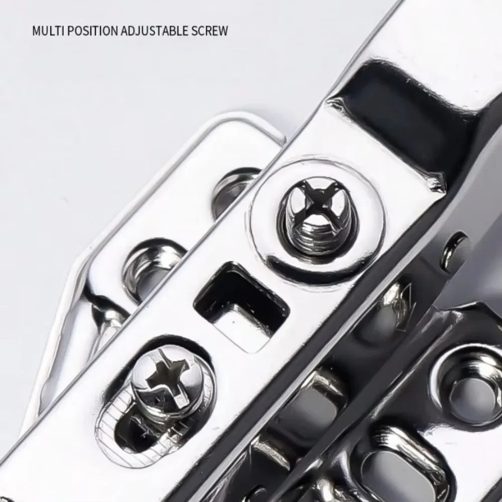 2/10PCS Hydraulic Hinge Stainless Steel Soft Close Quiet Damper Buffer Hydraulic Hinge Wardrobe Door Cabinet Furniture Hardware image 4