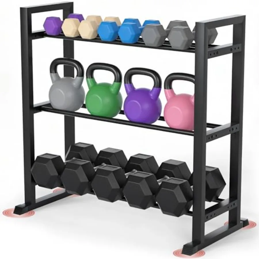 

Dumbbell Rack 2-Tier 3-Tier Weight Rack for Home Gym 300LB 450LB Adjustable Dumbbell Rack Stand Only Weight Storage Rack Gym Or
