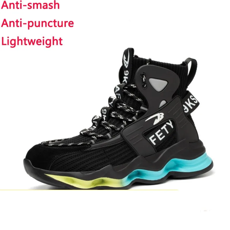 Zapatos De Seguridad High Top Safety Shoes Oil And Non-slip Outdoor Anti-smashing Anti-piercing Working Shoes Fashion Sneakers