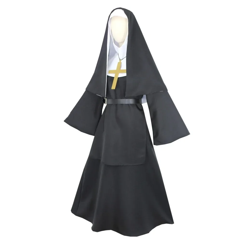 

Horror Films The Nun Cosplay Costume The Conjuring Cosplay Black Women Necklace Cross Ghost For Women Costume Halloween Costume