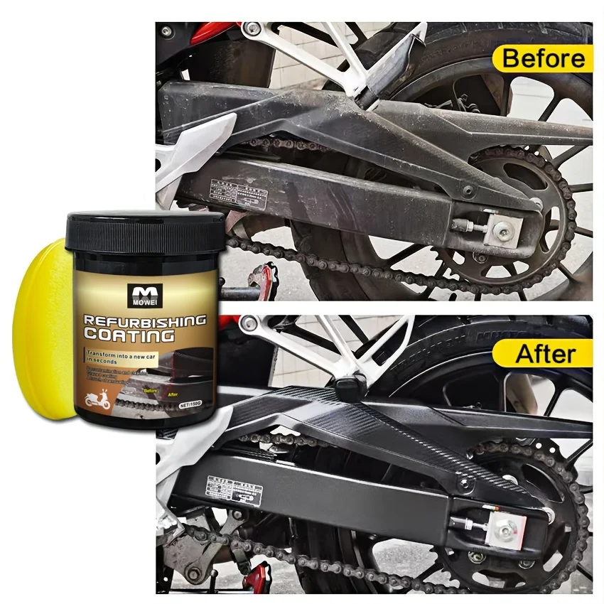 

150G Clay-Based Motorcycle & Car Tire Glossy Humectant - Scratch Cover & Anti-Aging Protection, Nourishing Tire & Plastic