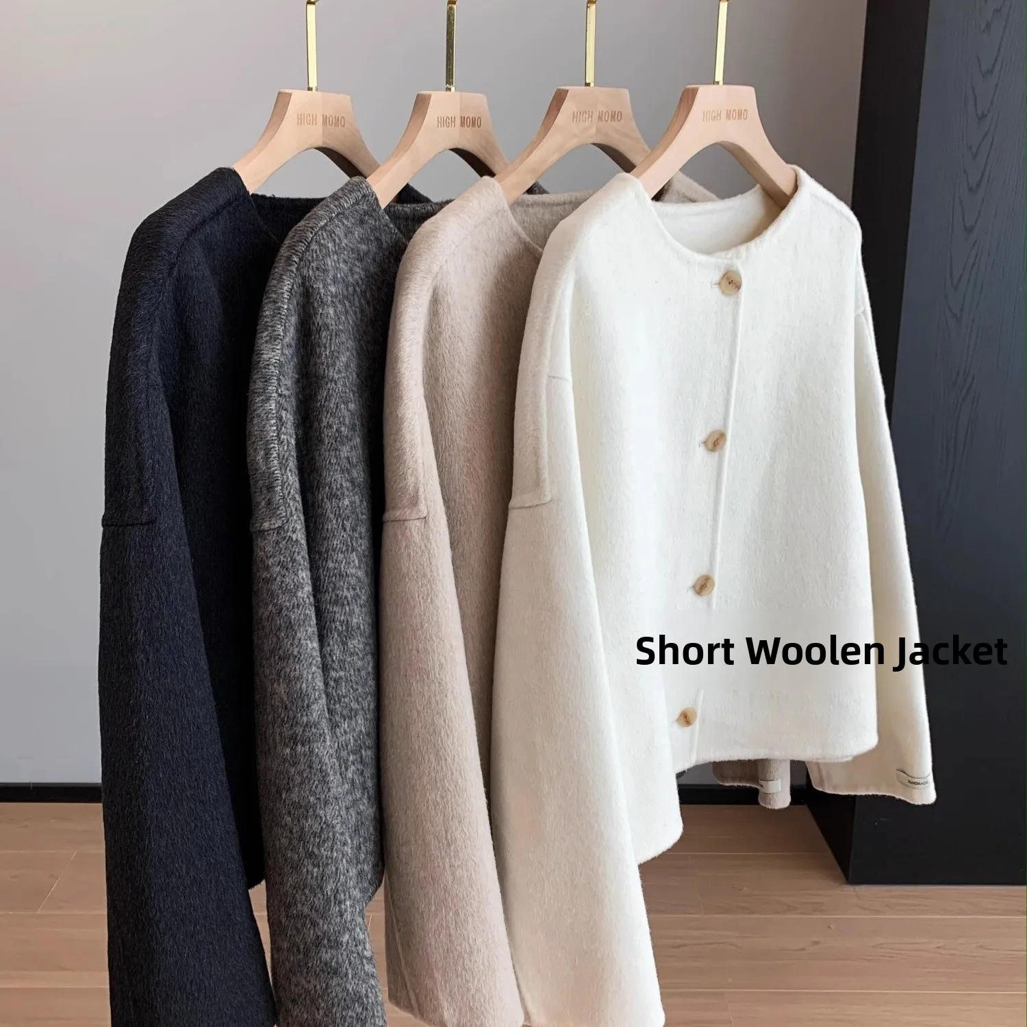 

Выйти-сезонно! Двустороннее бархатное пальто женское Ele Simple Silhouette Верхняя одежда New Sle Commute Long Sve круглое...