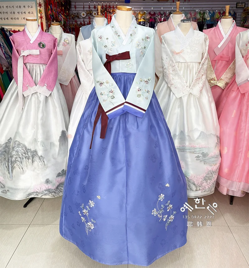 

Women's Hanbok Korea Original Imported Hanbok Hand-embroidered Wedding Welcome Hanbok