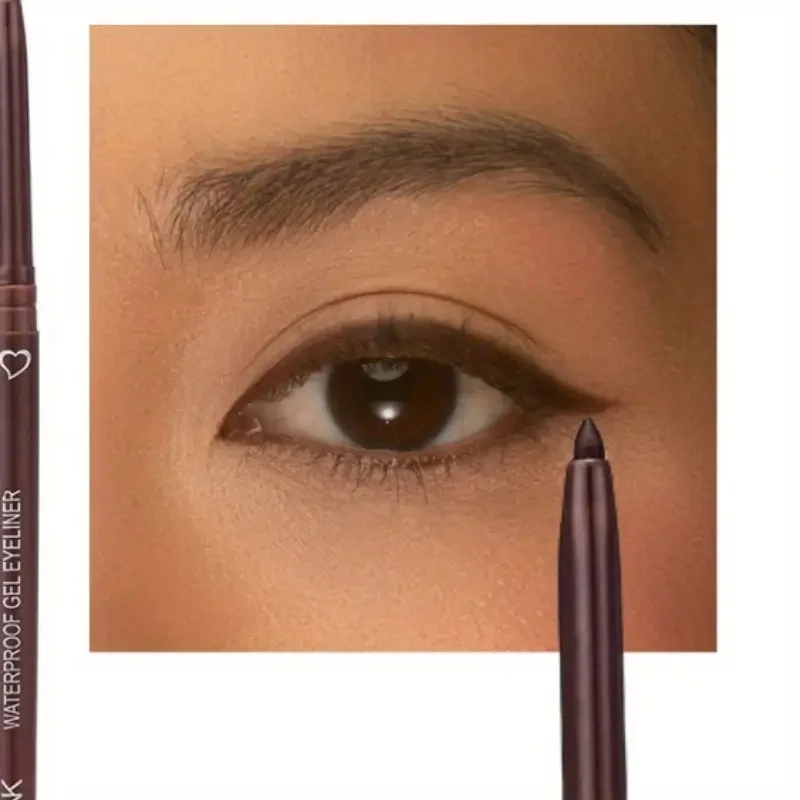 1 PC สีน้ําตาลเรียบกันน้ําอายไลเนอร์เจลดินสอนุ่มสวมใส่ง่าย Pigment Matte คอนซีลเลอร์ปากกา Lasting Eyes แต่งหน้าความงาม