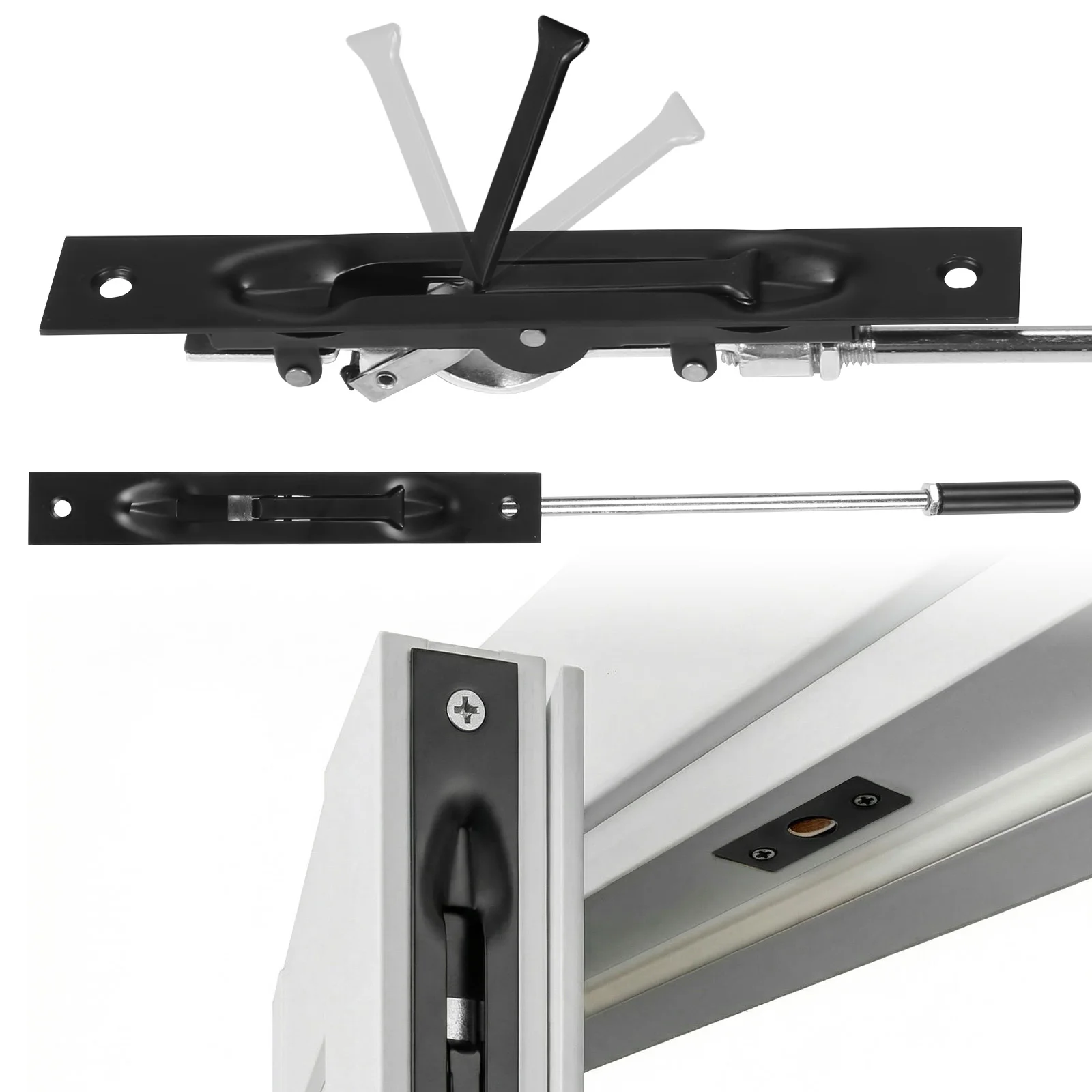 

10 шт. скрытых дверных замков с ригелем из нержавеющей стали, 10 дюймов, для композитных/деревянных/двустворчатых дверей