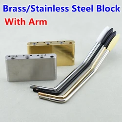 1 Set 4.8MM Arm Guitar Tremolo System Bridge Brass Block / Stainless Steel Block For Mexico Fen-der / Sq-uier CV