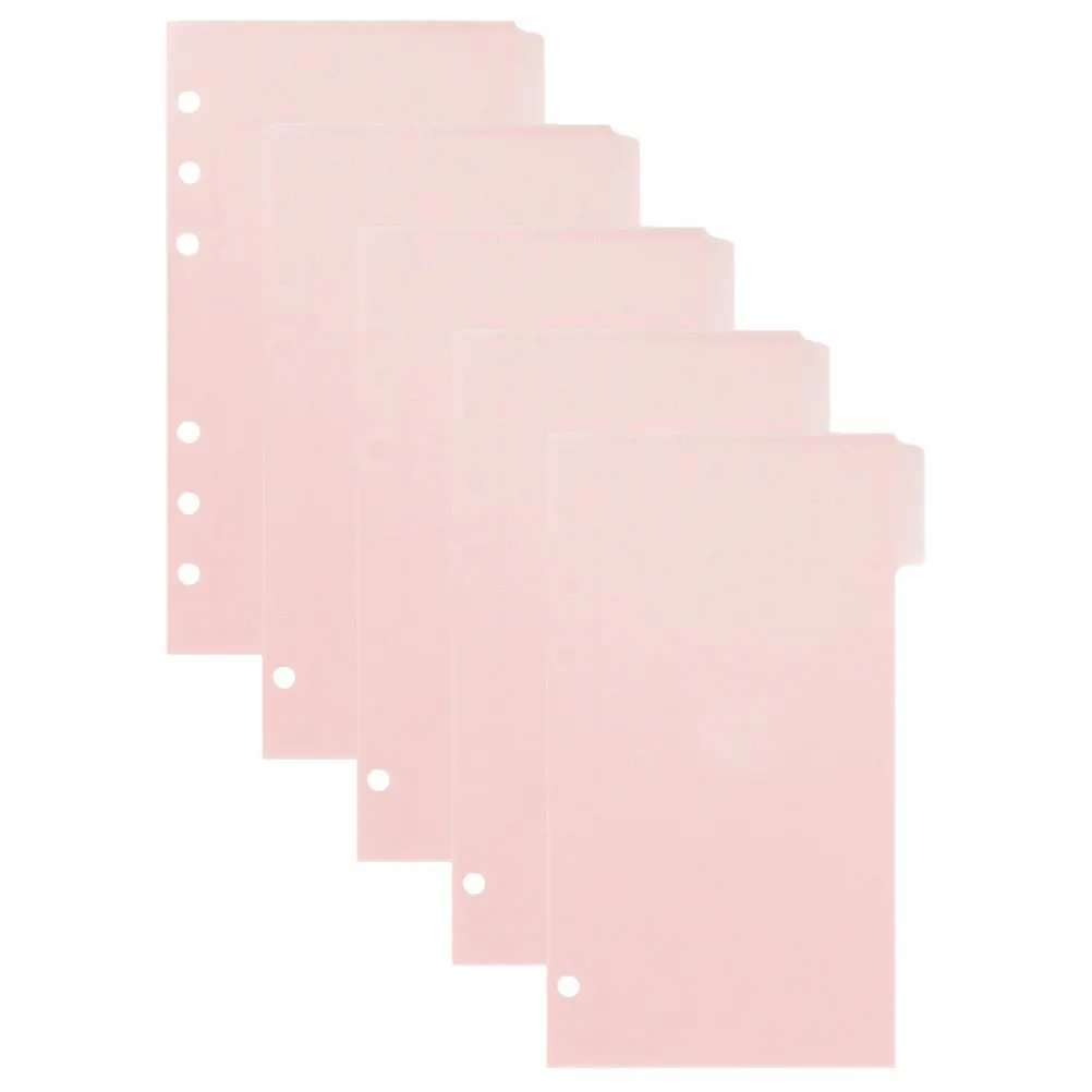 

1 Set 6-Hole Binder Pouch Thick Storage Bag Refill Pocket Document Filing Organizer Plastic Folder Smooth Closure Reusable Pouch
