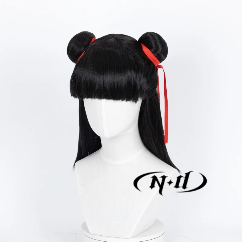 ND Ne Zha شعر مستعار تأثيري أنيمي Ne Zha تأثيري خصلات الشعر المستعار ل كوميك كون كوزر زي موضوع حفلة مقاومة للحرارة الاصطناعية