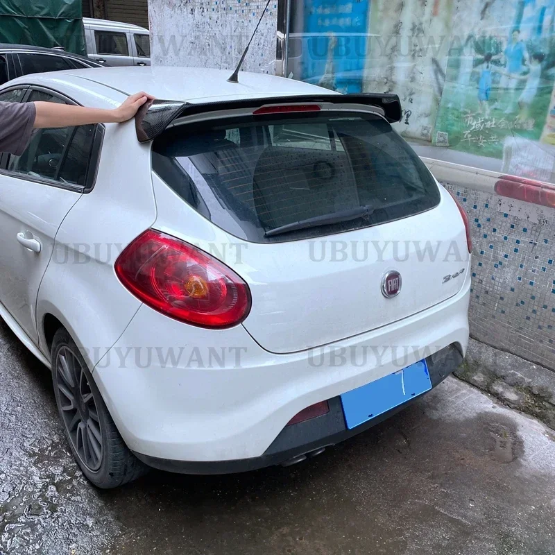 For FIAT BRAVO Spoiler 2006-2016 High Quality ABS Plastic Material Carbon Fiber / Glossy Black / Unpainted Primer Roof Spoiler