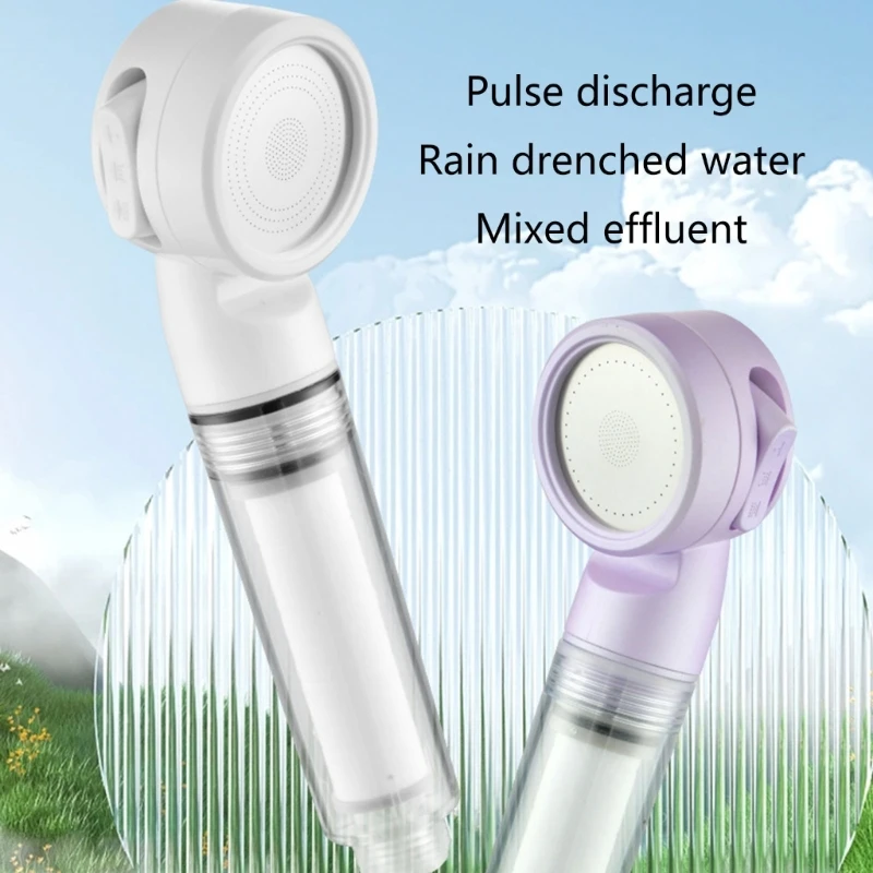 Portable Shower Head Filter Easy Install Water Purifier Handheld Showerhead with Filter for Enhances Bathing Experience