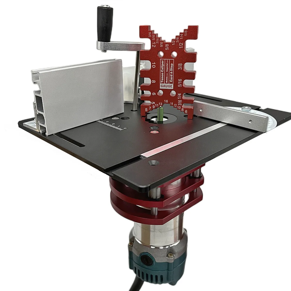 Set Piastra Per Fresatrice In Alluminio, Base Per Router Lift Con Sollevamento 51 Mm Per Lavorazione Legno