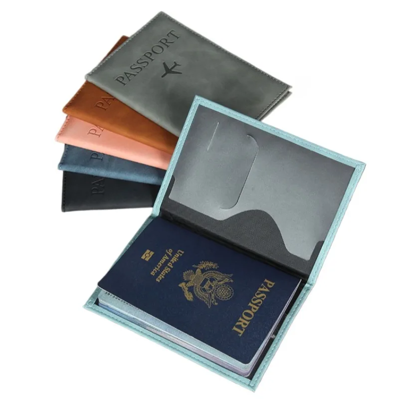 

1pc PU Leather Passport Holder Protective Case for International Travel Passport Cover Case Protector Sleeve Passport Organizer