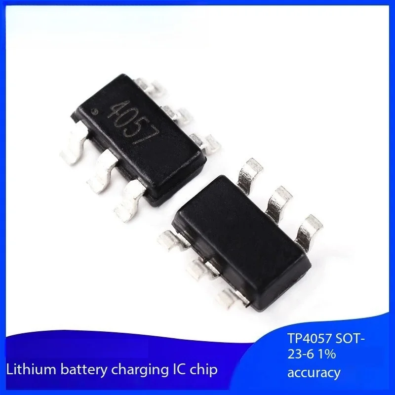 5ชิ้น TP4057แบตเตอรี่ลิเธียมชาร์จแบตเตอรี่500mA IC ชิปป้องกันการเชื่อมต่อย้อนกลับความแม่นยำ1%