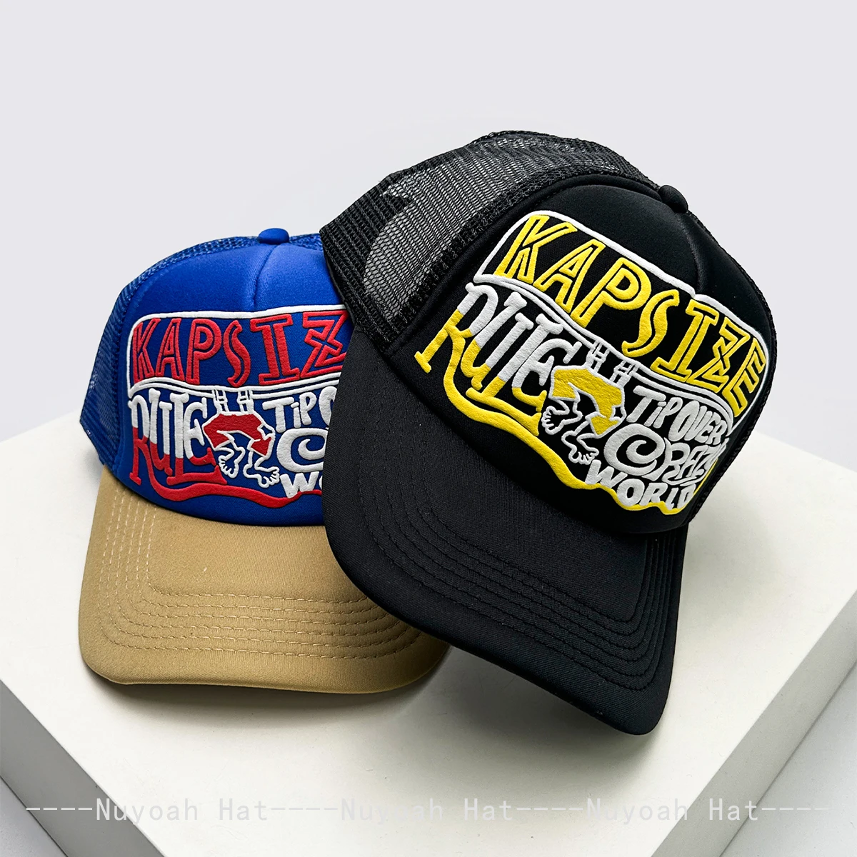 American Style Color Block Printed Letters Baseball Hats Breathable New Unisex Personal Sunshade Hip Hop Versatile Trucker Caps