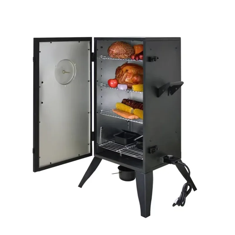 Commercial Cooking Chicken Fish Electric BBQ Smoke Set BBQ Machine Stainless Steel Window BBQ Machine