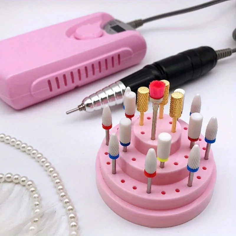 다양한 스타일 48 홀 아크릴 네일 드릴 비트 홀더 빈 보관함 스탠드 커터 매니큐어 밀링 컨테이너 네일 액세서리