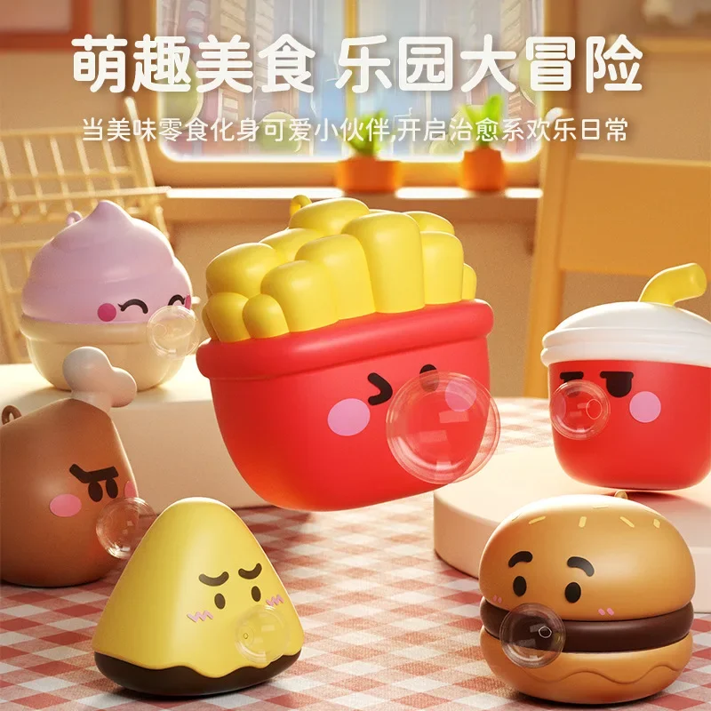 Juguete Blandito Antiestrés con Forma de Comida Kawaii, Muñeco Fidget de Rebote Lento, Lindo Hamburguesa y Papas Fritas para Aliviar el Estrés, Adorno de Escritorio