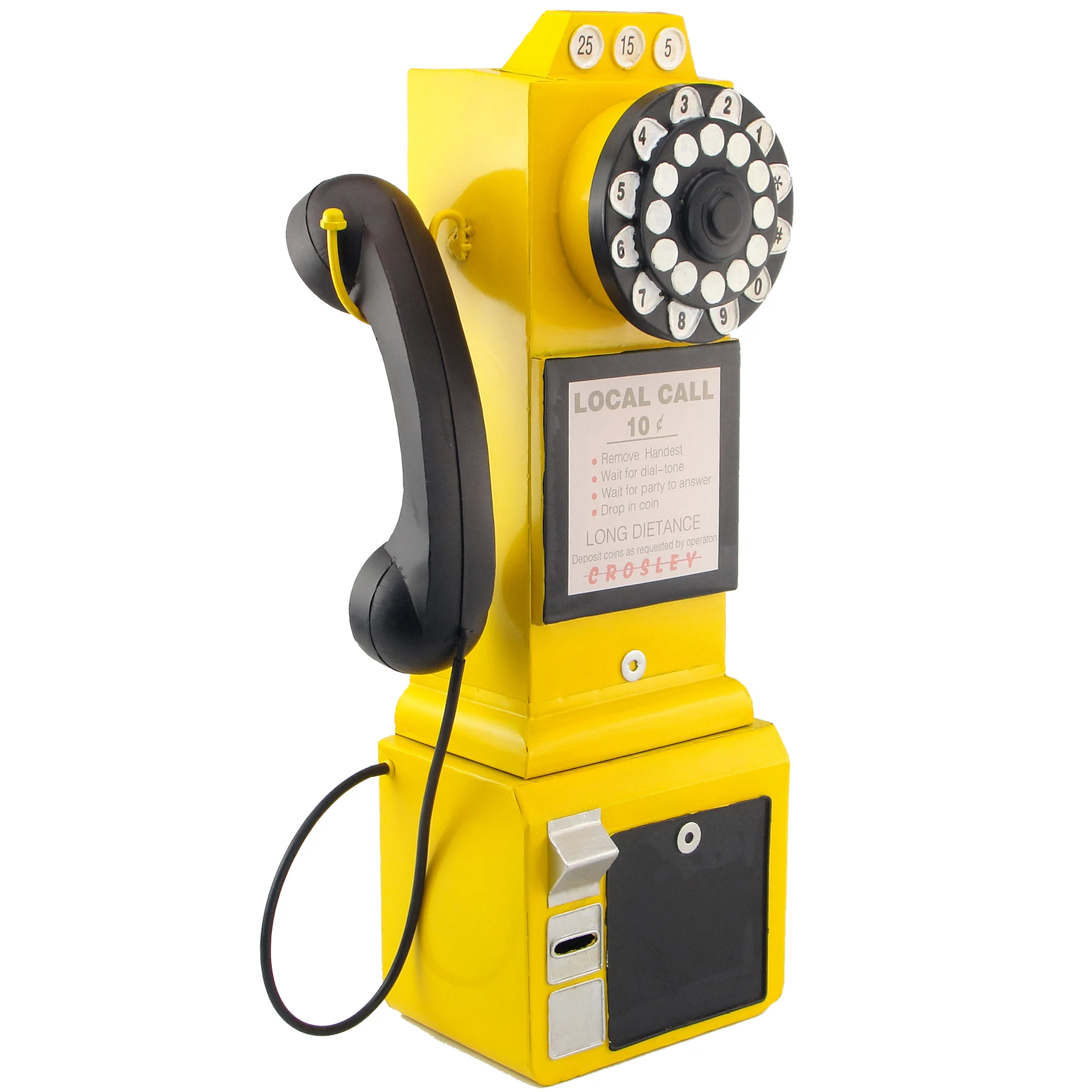 

#@Metal Telephone Model Vintage Telephone Model Crafts Home Desktop Decor for Sale