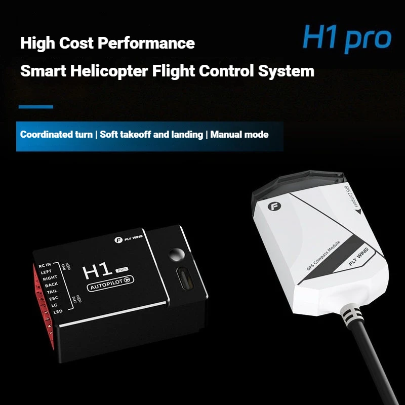 FLYWING Ace GPS retorno H1PRO Control de vuelo Autogyro antiinterferencias 3D modelo acrobático helicóptero/cámara retorno de una tecla