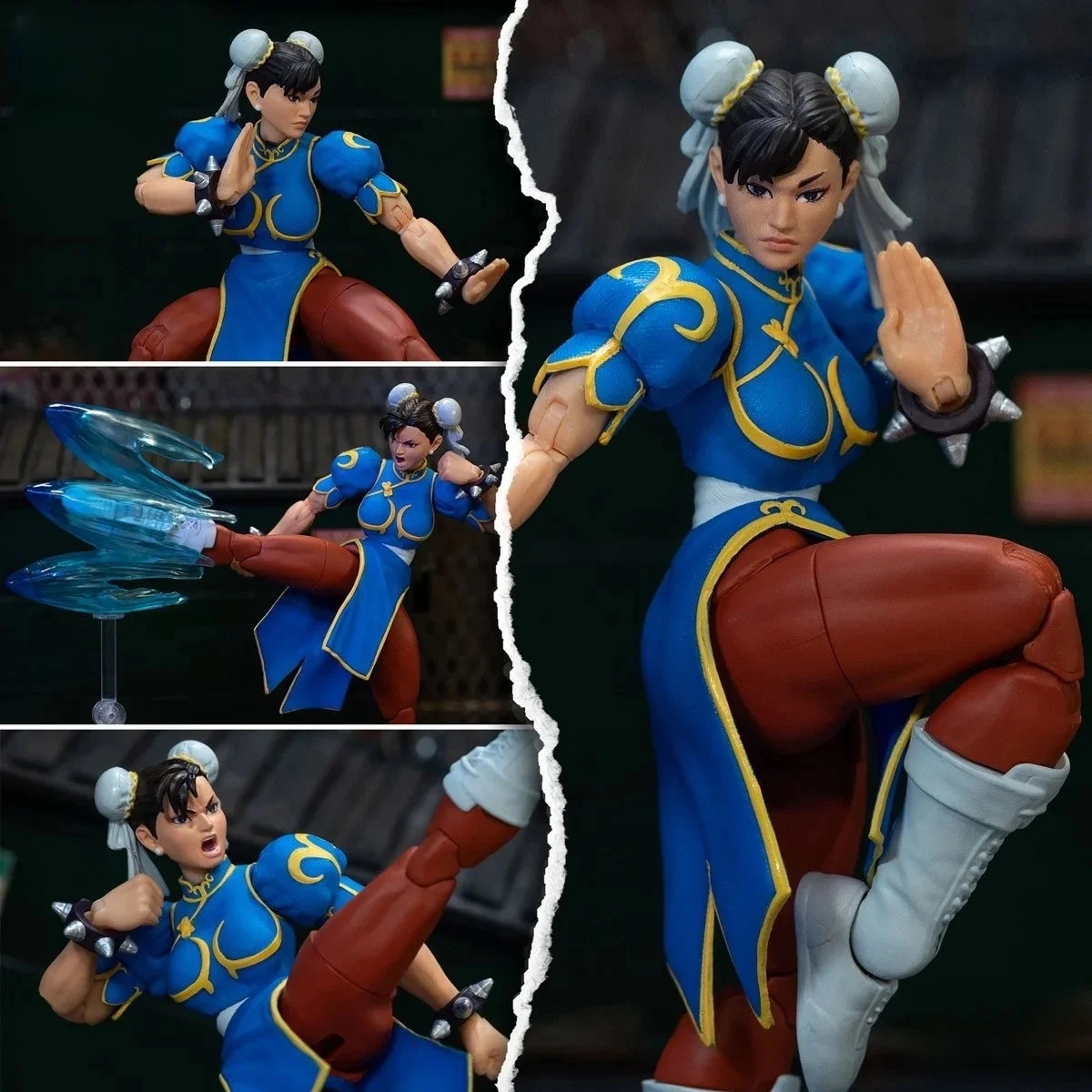 Jada Chunli Action Figure Ultra Street Fighter Ii The Final Challengers Anime Figure Red Blue Collection Model 1/12 Decorate Toy