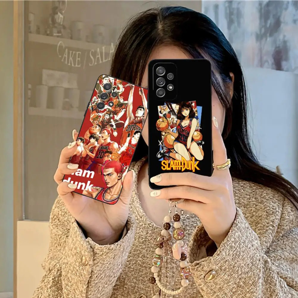 

Чехол для мобильного телефона S-Slam Dunk для Samsung Galaxy A73 72 71 70 56 55 54 53 52 36 35 34 23 16 15 5G Цветной защитный чехол Роскошный