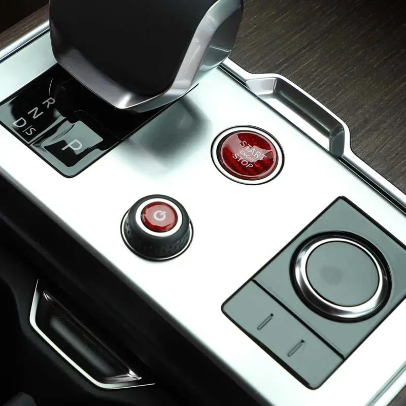 

For 2023-2025 Land Rover Range Rover Vogue Sport Real Carbon Fiber Car One-key Start Ignition Button Cover Trim Car Accessories