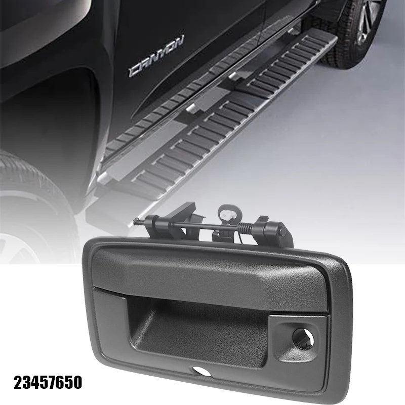 NEW Tailgate Handle Black w/ Camera Hole Smooth for 2015-2020 Chevrolet Colorado 23457650 84222820