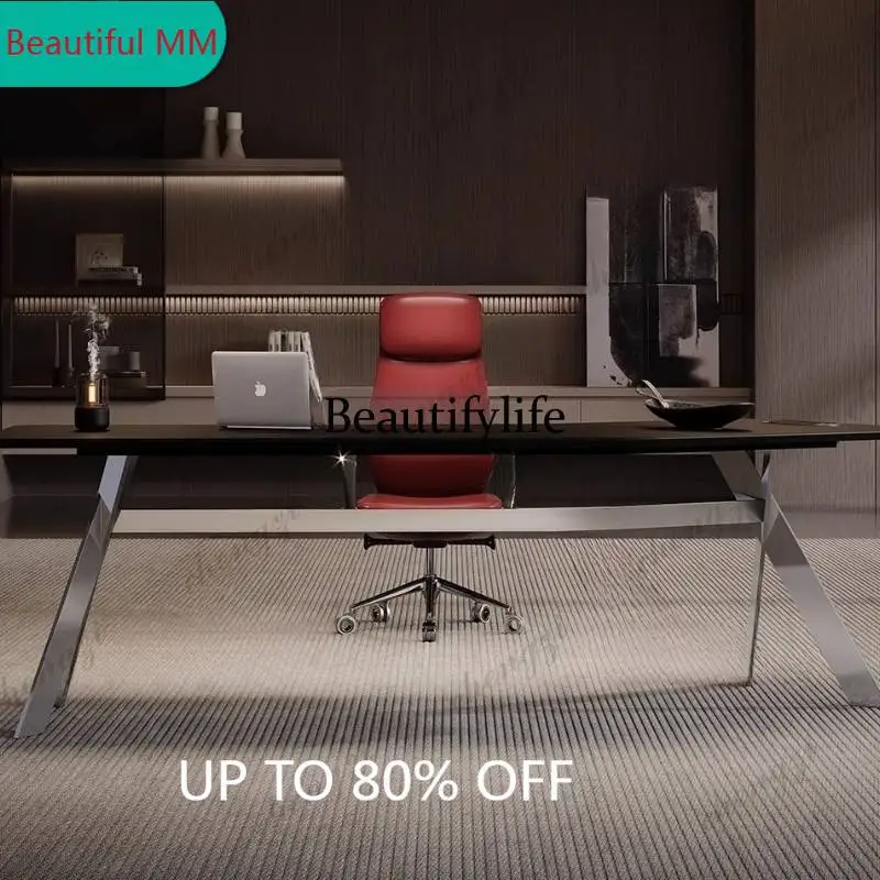 F182 PPWooden Strong Executive Office Desk Black Desktop Cheap Modern Executive Office Desk Luxury Study Tisch Small Spaces Furn