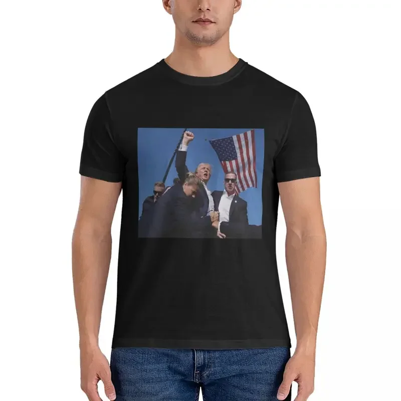 

Trump Rally Shooter Fight Tshirt TRUMP 2024 Tees Trump American Flag T-Shirt Outfits harajuku