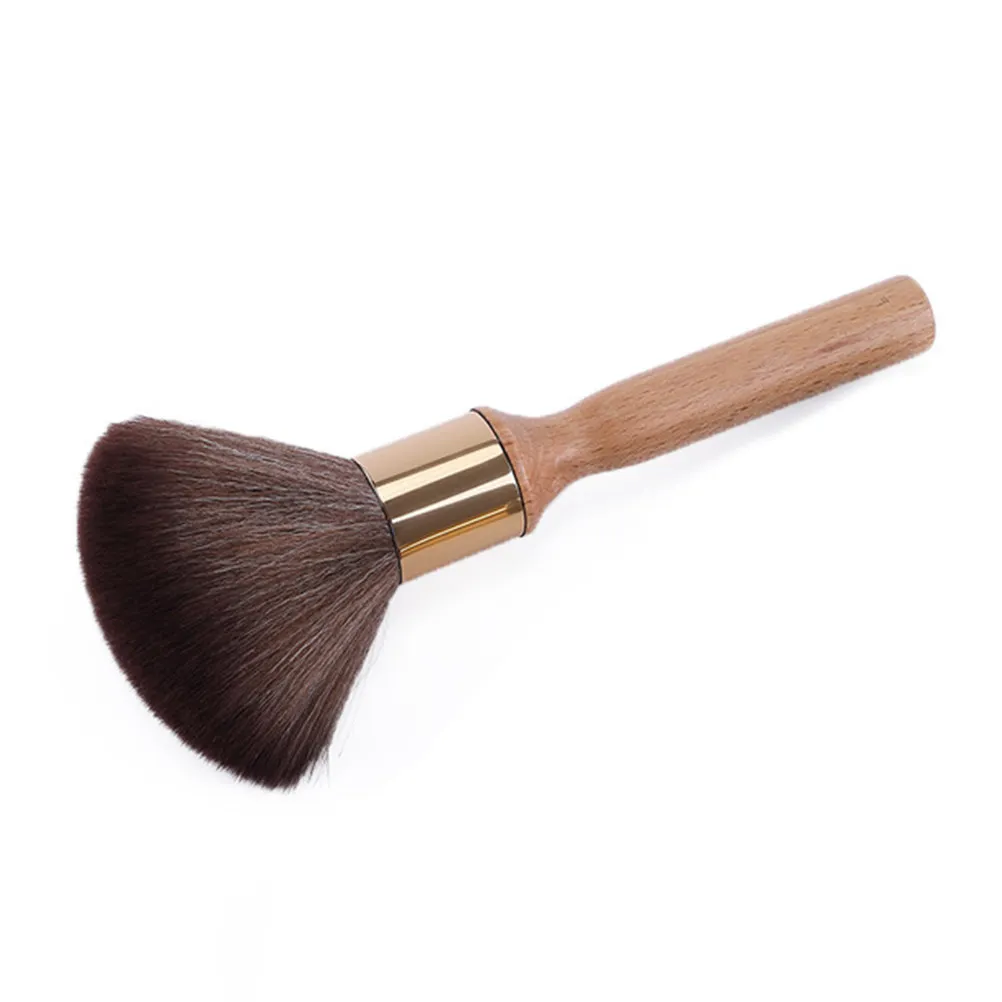 1Pcs Beard Sweeping Brush Retro Nylon Handle Lightweight Hair Cutting Brush for Beard Cleaning Broken Hair Male Grooming Salon