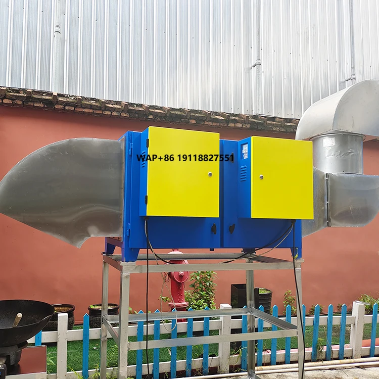 معدات النظام الصناعي جهاز تنقية دخان الزيت بفلتر غاز المداخن بدرجة حرارة عالية