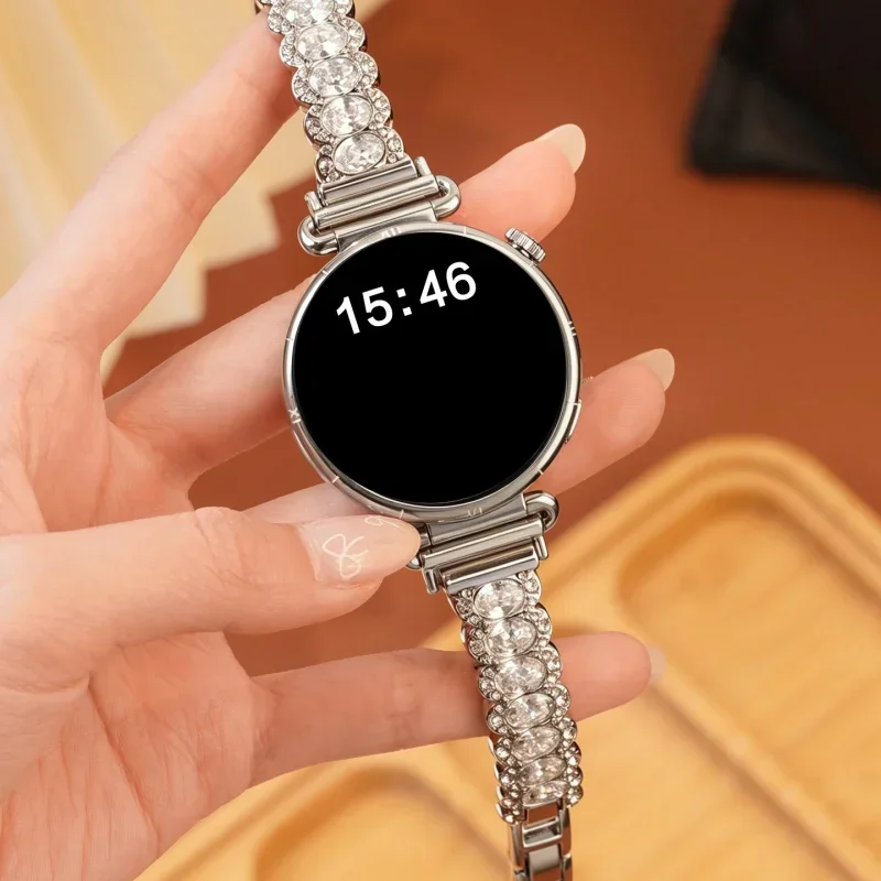 Diamond metal bracelet strap suitable for HUAWEI Watch Fit3/Fit4 straps and HUAWEI Band 8/9/10NFC handmade straps