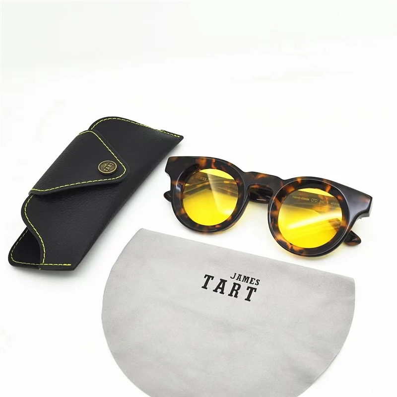 

JAMES TART 242s SUNGLASSES For Men Women Summer Style Anti-Ultraviolet Retro Plate Oval Frame Random Box