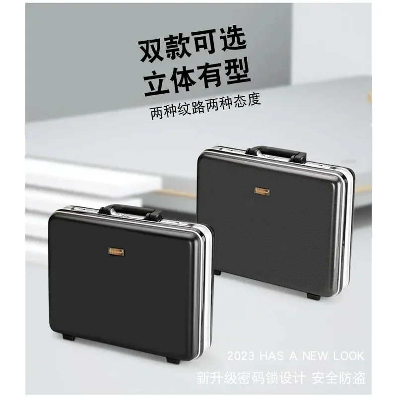 18-inch Aluminum Frame Anti-Theft Business Briefcase - TSA Lock Secure Laptop Case for Travel, Durable Carry-On Storage Handbag