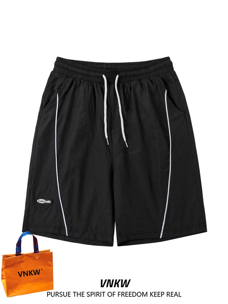 

American Sle Casual ort orts for Men Summer Qui Dry High Waist Knee High Spor Breathable Straight Leg Basic Color