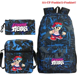 Friday Night Funkin Backpacks 3pcs/set for Girls Boys Teens Kids Cartoon Anime Game Print School Bags Mochila Student Knapsack