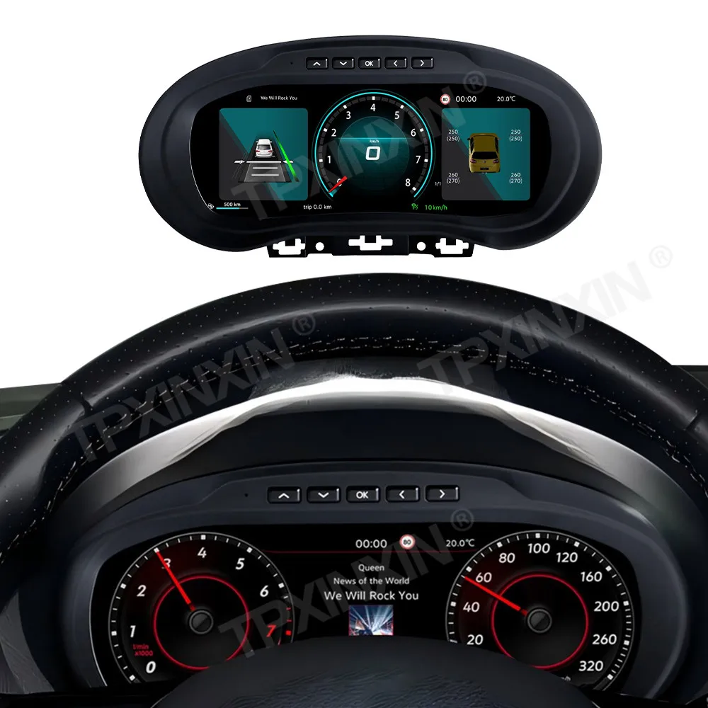 12.3 Inch Digital Cluster For Volkswagen POLO 2012-2018 full LCD Instrument Panel Speedometer Odometer Dashboard Smart Meter