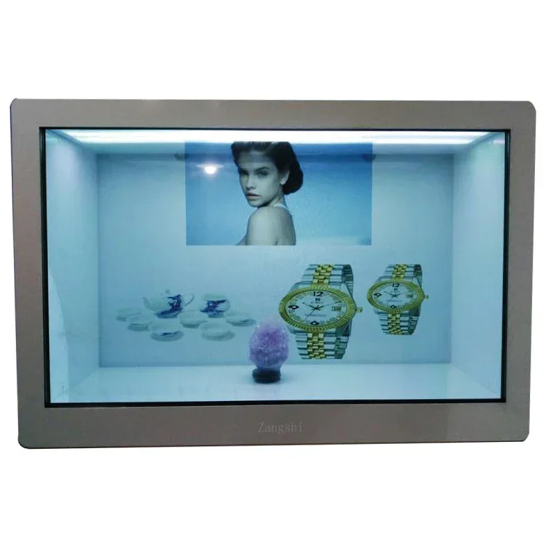 ตู้โชว์สินค้า LCD โปร่งใสแบบ Full HD ตู้โชว์สินค้า3D ออกแบบได้ตามต้องการ