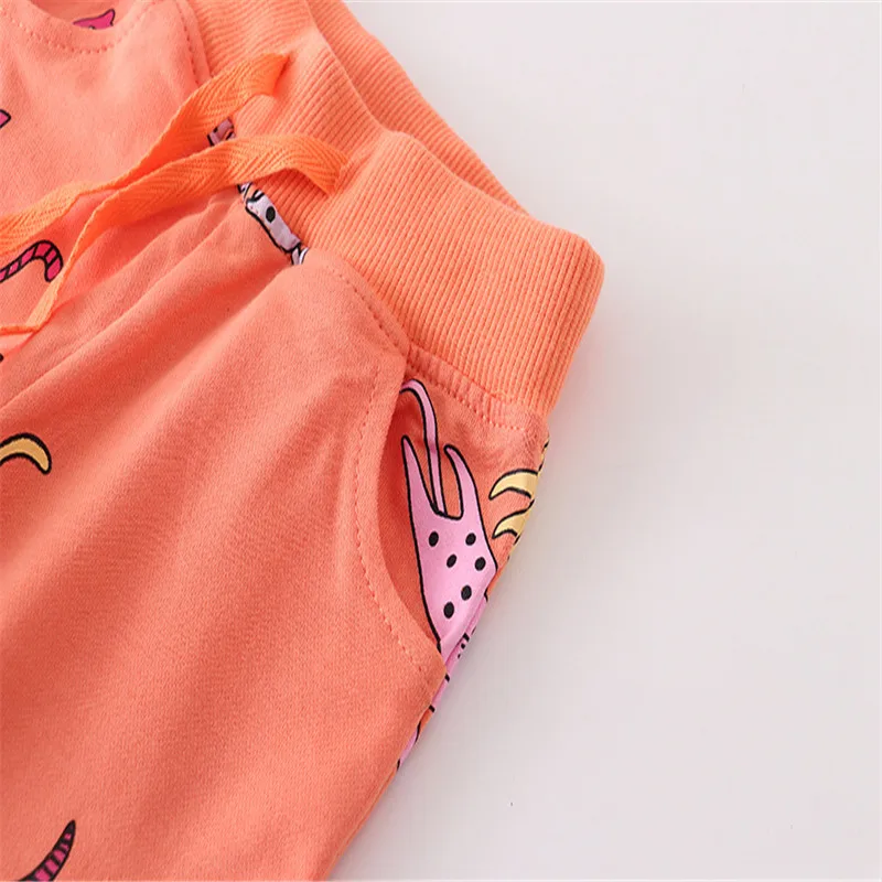 Jumping Meters New Arrival Cats Print Drawstring Boys Girls Sweatpants Full Length Children\'s Clothes Trousers Pants Animals