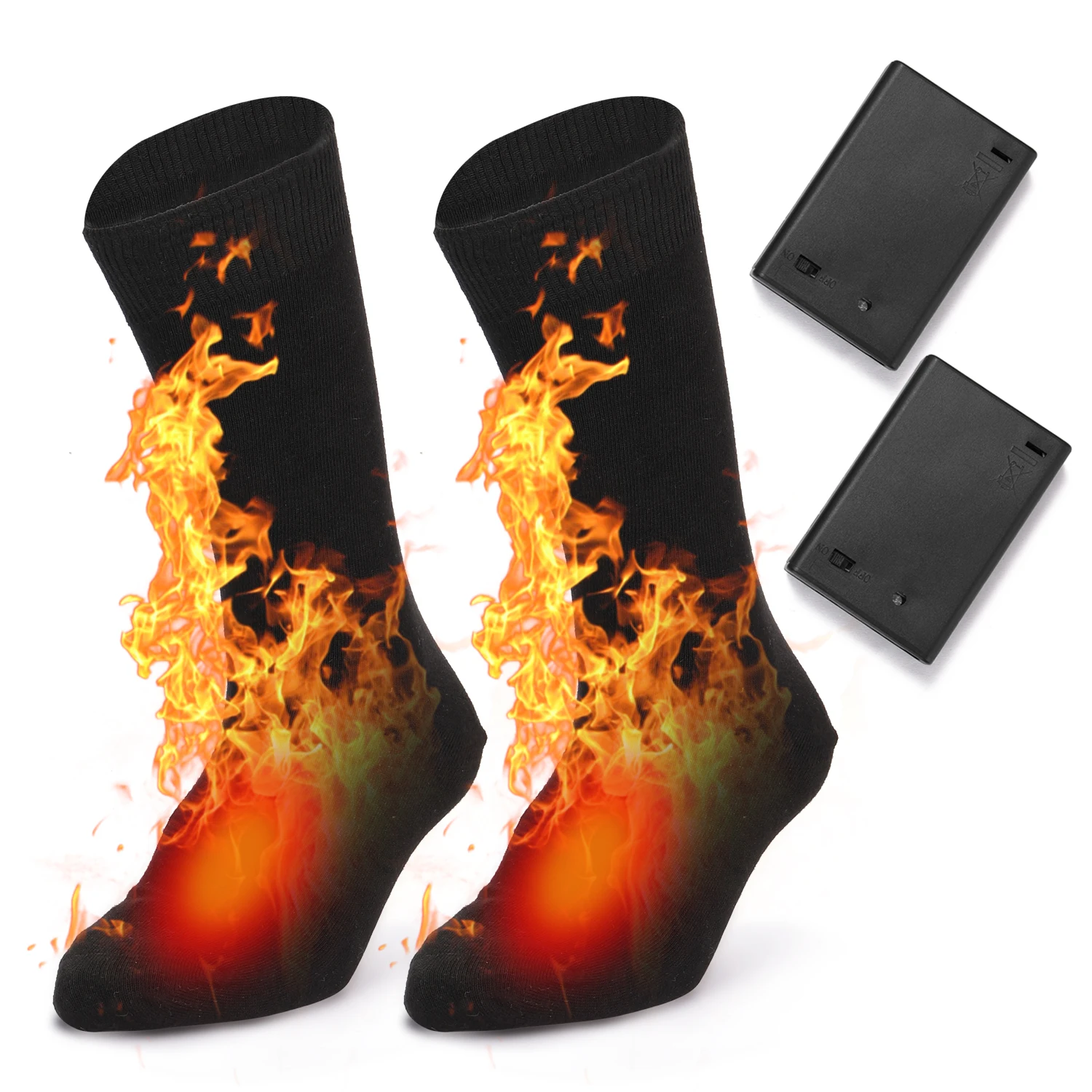 Electric Heated Socks Battery Powered Cold Weather Heat Socks for Men and Women Outdoor Riding Camping Hiking Warm Winter Socks