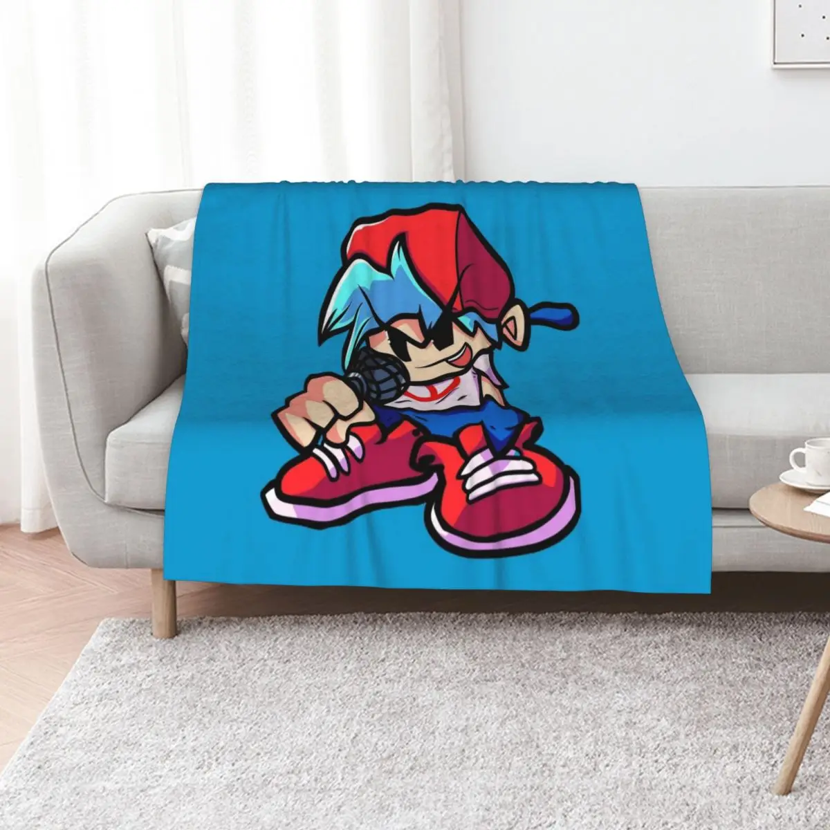 BoyFriend FNF Detailed Version Throw Blanket Bed covers Summer Beddings Sofas Warm blankets and throws Hairy Blankets