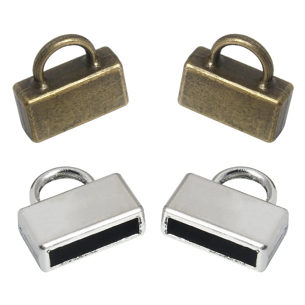 

20pcs Cord Buckle Alloy Fastener For Diy Jewelry Making Metal Clip Compatible With Suede Tassel Lace Hemp Rattail Satin