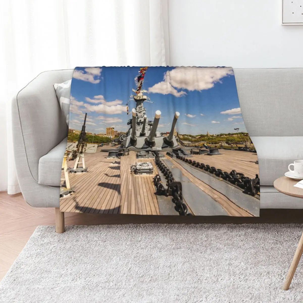 

deck of a battleship Throw Blanket Bed Fashionable Summer christmas gifts Kid'S Blankets