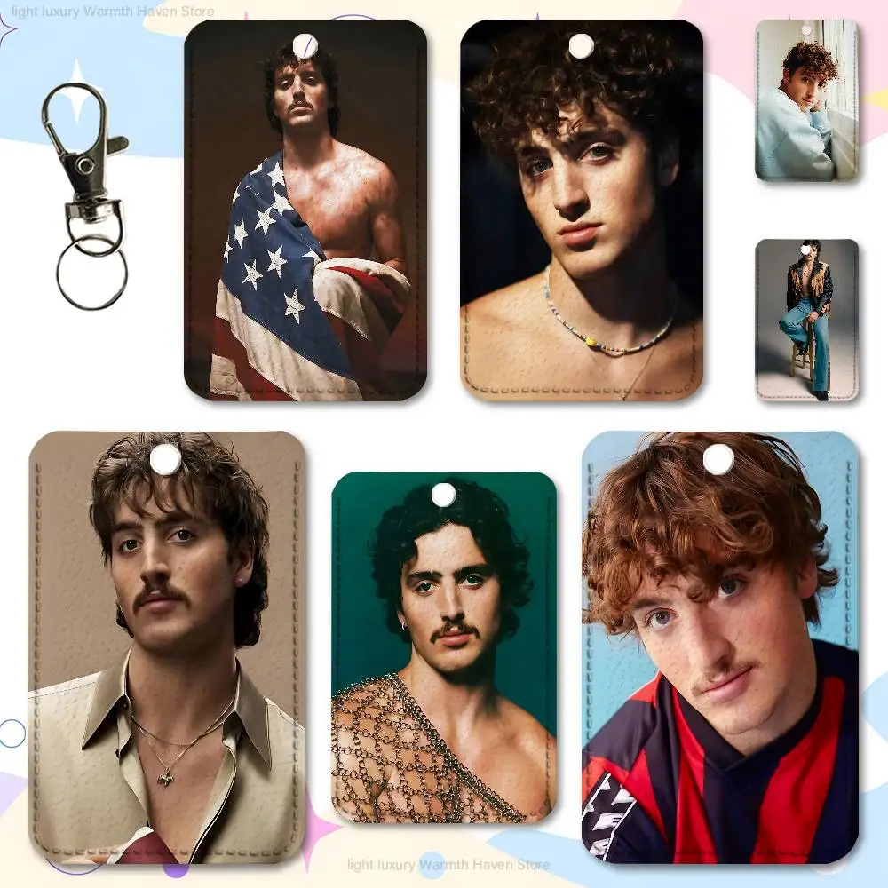 

B-Benson Boone American Heart Premium PU Leather Card for Daily Use Holder Card Case with Metal Carabiner Customizable Design