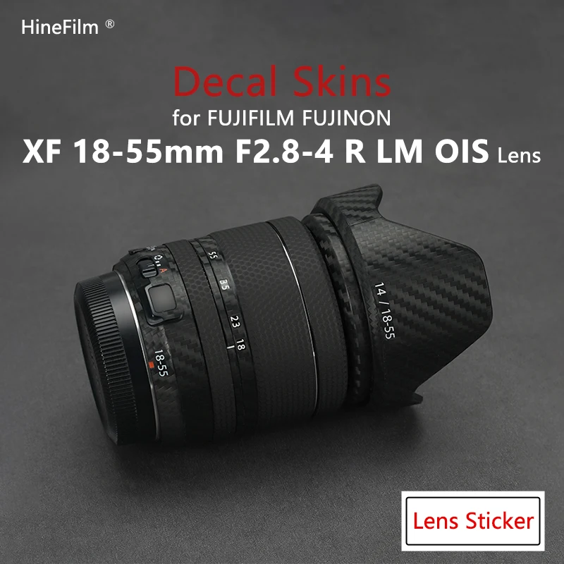 Hinefilm Skin for Fuji XF18-55 Lens Sticker For Fujifilm XF18-55mm F2.8-4 R OIS Lens Decal Skin for Fujinion 1855 Wrap Cover